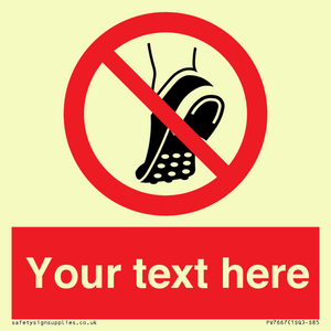 Custom prohibition Do not wear metal studded footwear